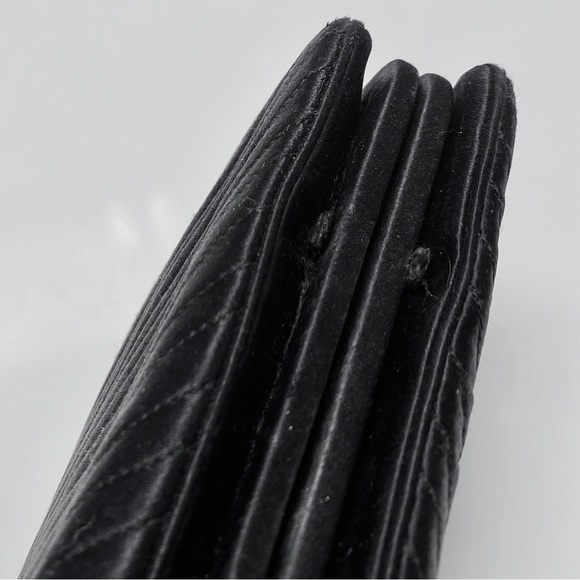 Vintage Judith Leiber Black Chevron Silk Clasp Clutch Bag Italy - Picture 7 of 7